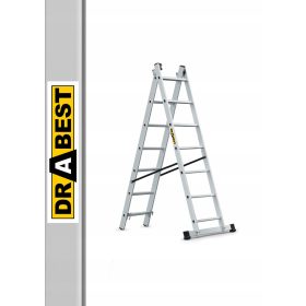 Drabest létra 3,95 m alumínium 2 x 7 150 kg-ig