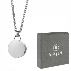  TITKÁR lánc nyaklánc, kerek, ezüst ACÉL