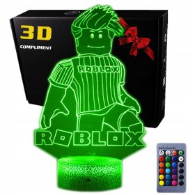   Gyermek éjszakai lámpa - A 3D -s lámpa elmarad az USB LED egy ajándékba ROBLOX