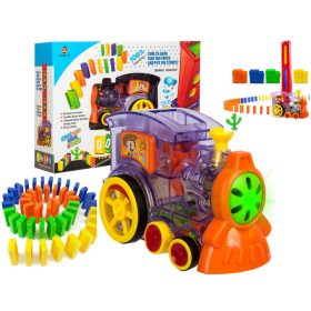   Ügyességi játék - CIUCHCIA dominó vonat blokkokkal LED mozdony