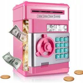   Pénz doboz - SEJF Piggy Bank az érmék számára bankjegyek ATM + PIN
