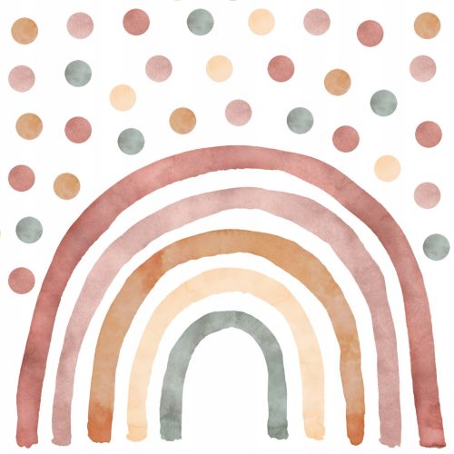  Falmatricák gyerekeknek Boho Rainbow Dots