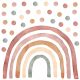 Gyermek falragaszok - Falimatricák gyerekeknek Boho Rainbow Dots L