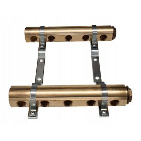  Sárgaréz elosztó, 2 áramkör, élesítetlen/csupasz