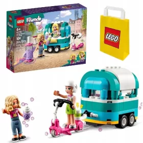    LEGO Friends 41733 Mobil Buborék Teabolt + LEGO papírzacskó 6315786 Sárga 24x8x18 cm