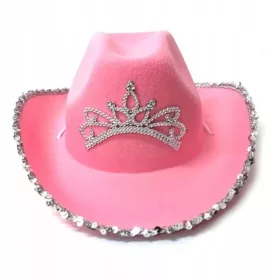   Gyermek jelmez kalap - Rózsaszín cowboy kalap gyerekkoronával