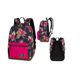   Divatos Vintage Coolpack márkájú hátizsák rózsa virágokkal