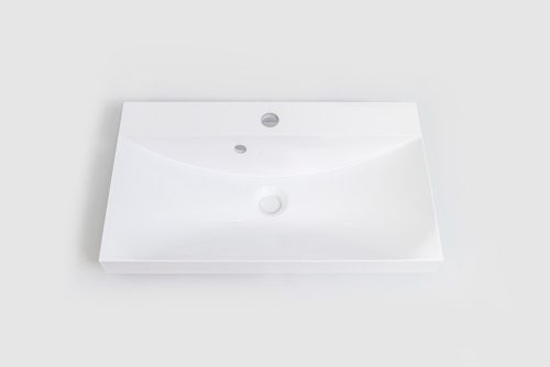 Fürdőszobai mosdók - Estilo Washbasin 60x35 fehér akkumulátor lyukkal