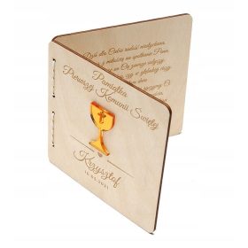    Fából készült elsőáldozási ajándéktárgy, személyre szabott