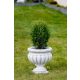  MMartShop virágcserép 30 cm x 30 x 32 cm átmérője 30 cm fehér beton, szürke és ezüst árnyalatai