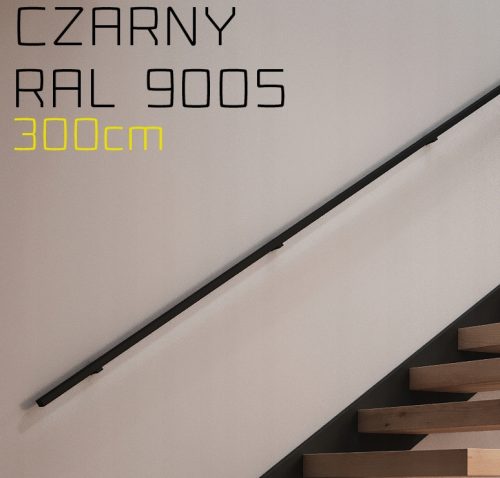 Kapaszkodó a lépcsőhöz - Fémfali kapaszkodási vékony 45x25 mm 300cm RAL
