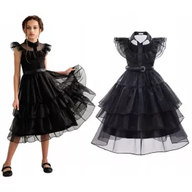 Lány jelmez - OUTFIT SZERDA ADDAMS KELLEMES RUHA 140/146