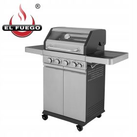  EL FUEGO SUNSET STRAND GÁZGRILL Öntöttvas Rács!