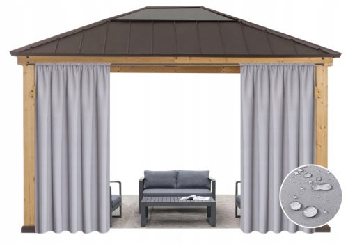 Kerti pavilon, sátrak - Vízálló függöny 155x240 a teraszkert pergola