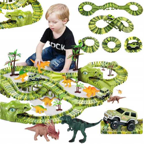 Játék Autópálya - Mega Racing Track Dinosaur Park Magic Track 270el