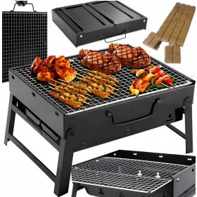    Faszén grill TOURIST GRILL 35 x 27 cm Kemping Hordozható Összecsukható