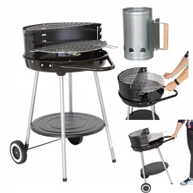   Faszenes grill - A szénrén grill nagy+ kémény könnyebb GW0202