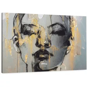   Falfestészet - FESTMÉNY VÁSZONRA 120x80 NŐI PORTRÉ Absztrakció