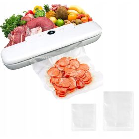   VÁKUUMCSOMAGOLÓ GÉP ÉLELMISZEREKHEZ, IDŐJÁRÁSHOZ + ZSÁKOK