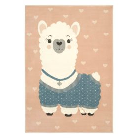   Gyermek szőnyeg - 120x170 cm -es pasztell láma szőnyeg a gyermek szobájához