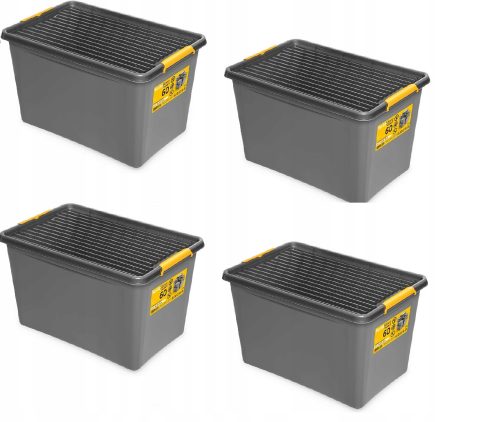 Konyhai dobozok - Moxom OR-1732 doboz fedővel, szürke, 60 l