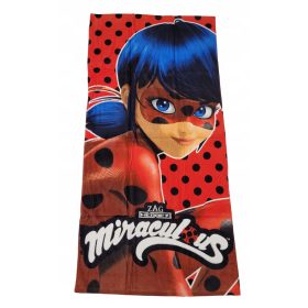   Gyermek strandtörölköző - Csodálatos törülköző Biedronka és fekete pamut macska