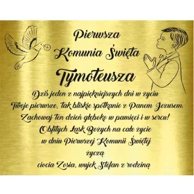    úrvacsorakívánságok plakett 1. SZENT Áldozás AJÁNDÉKAI VÉSES TK 10x8