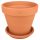  Degrea virágcserép 23,3 cm x 23,3 x 20,7 cm átmérője 23 cm natúr kerámia, terrakotta + Degrea virágcserép állvány 21 cm kerámia