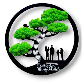 Falfestészet - Kép életfa moha moha CSALÁD 50cm!6mm