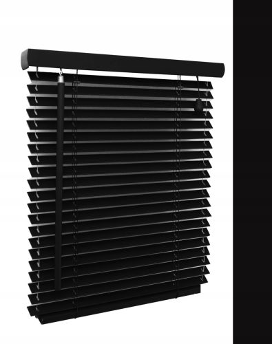 Redőnyök az ablakokon - Fekete redőnyök fa redőnyök 25 mm 120x110