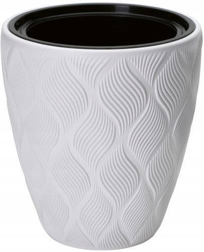  Forma-Műanyag virágcserép 42 cm x 38,5 x 42 cm átmérő 38,5 cm műanyag fehér