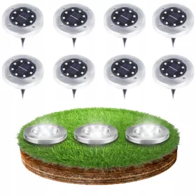   Földbe szúrható lámpa - 8x LED -es napfény lámpa automatikus kerti erkély