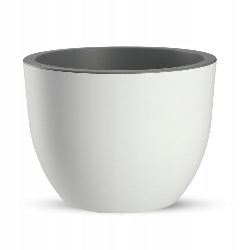  Kadax virágcserép 34,5 cm x 34,5 cm, fehér és szürke műanyag