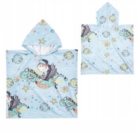   Baba törölköző kapucnival - Gyerekek poncho 60x60 cm -es motorháztetővel 5-8 év