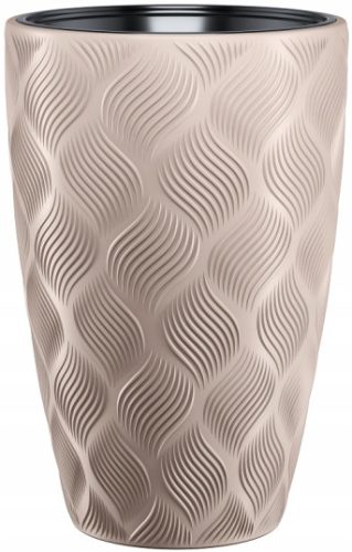  Forma-műanyag virágcserép 48 cm x 30 x 48 cm átmérő 30 cm műanyag barna és bézs árnyalatú