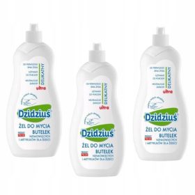   Tartozékok cumisüvegek mosásához - Dzidziuś palackmosó gélkészlet, 3x 500 ml