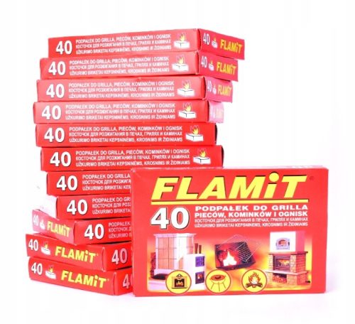  Grillgyújtó fehér 40 kockás FLAMIT készlet 24 db-os (doboz)