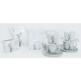   Porcelán edények - Misoli tea és kávé felszolgálás, 17 db.