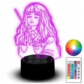   Gyermek éjszakai lámpa - LED -es éjjeli lámpa Harry Potter Hermione Granger 3D