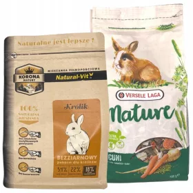   Takarmány kis rágcsálóknak - Étel a nyúl Versele Laga Nature 750G + gyógynövényekhez