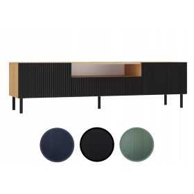 RTV kabinet KAMA 160 RONED Front Lamelles fekete