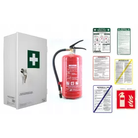   Közepes egészségügyi és biztonsági készlet cégeknek Elsősegélynyújtó készlet Tűzoltó táblák