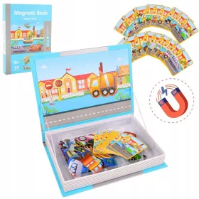   Mágneses készlet - Mágneses puzzle magnetibook járművek puzzle