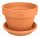  Degrea virágcserép 17 cm x 17 x 12,1 cm átmérő 17 cm kerámia natúr, terrakotta + Degrea virágcserép állvány 16,9 cm kerámia