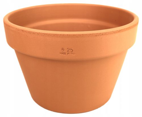 Degrea virágcserép 25,3 cm x 25,3 x 16,8 cm átmérő 25 cm natúr kerámia, terrakotta