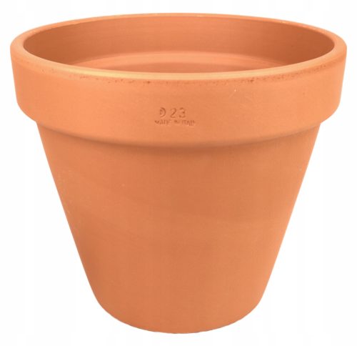  Degrea virágcserép 23,3 cm x 23,3 x 20,7 cm átmérő 23 cm natúr kerámia, terrakotta