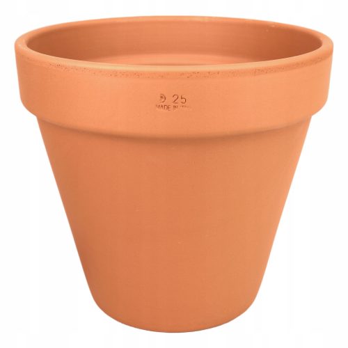  Degrea virágcserép 24,9 cm x 24,9 x 22,8 cm átmérője 25 cm natúr kerámia, terrakotta
