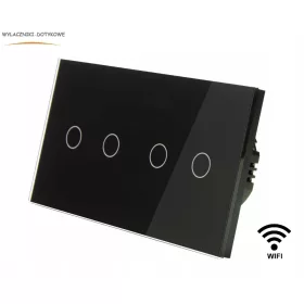   Induális négyszeres kapcsoló MT-2G1-WIFI+MT-2G1-WIFI-157-B fekete