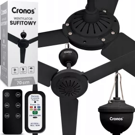   Fürdőszoba ventilátor - VENTILÁTOR MENNYEZETI VENTILÁTOR + TÁVIRÁNYÍTÓ + IDŐZÍTŐ 70cm