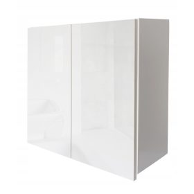 FÜGGŐ FÜRDŐSZOBAI SZEKRÉNY 80 CM FEHÉR FÉNYES FEHÉR